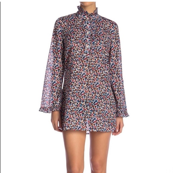 Tory Burch Wildflower Deneuve Tunic Top Sz:XS 100% Cotton Floral Popover NWOT - Picture 4 of 4